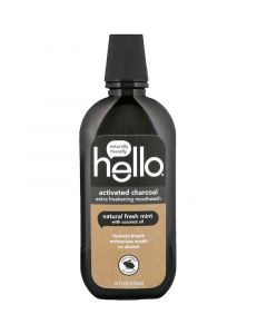 Buy Hello, Mouthwash, Activated Charcoal, Super Refreshing Natural Fresh Mint, 16 fl. oz. (473 ml) | Online Pharmacy | https://buy-pharm.com