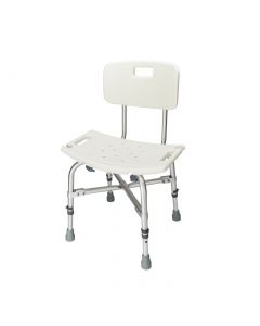 Buy Heavy-duty aluminum alloy chair for the elderly with backrest, white | Online Pharmacy | https://buy-pharm.com