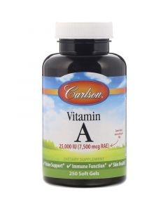 Buy Carlson Labs, Vitamin A, 25 000 ME, 250 soft tablets | Online Pharmacy | https://buy-pharm.com