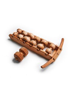 Buy Wooden 6-roller massager and trainer for the back and the whole body 'BackWooD' + Roller for improving blood circulation | Online Pharmacy | https://buy-pharm.com