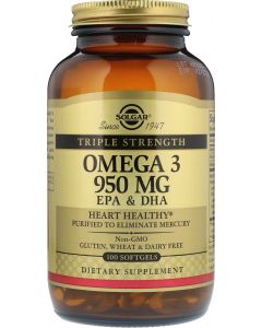 Buy Solgar, Omega 3' Omega-3 ', 950 mg, 100 capsules | Online Pharmacy | https://buy-pharm.com