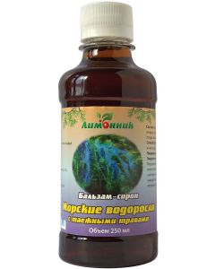 Buy NPK lemongrass 'Balsam-syrup Seaweed with taiga herbs' Cholesterol level. Immunity. Cleansing the body. Iodine deficiency. 250 ml. | Online Pharmacy | https://buy-pharm.com