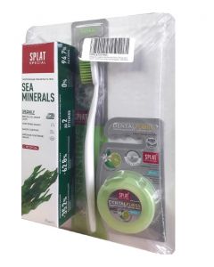 Buy Splat Oral care set: Sea Minerals toothpaste + bergamot and lime floss + brush for sensitive teeth | Online Pharmacy | https://buy-pharm.com