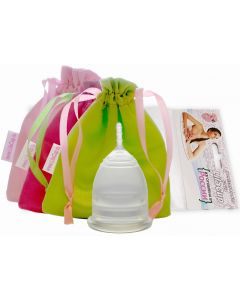 Buy Menstrual cup LilaCup Practitioner in a satin bag transparent L | Online Pharmacy | https://buy-pharm.com