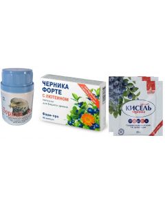 Buy Keen eye (dried vegetables and berries) .70 pressed tables. 0.35g each + Blueberry forte with lutein 45 caps. + Kissel Blueberry 2 pcs. | Online Pharmacy | https://buy-pharm.com