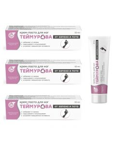 Buy Teymurov cream-paste for feet against odor and sweat 50 g (3 pcs) | Online Pharmacy | https://buy-pharm.com