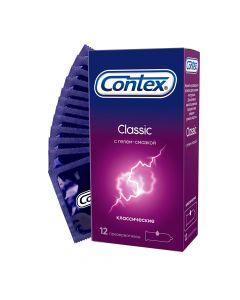 Buy Contex Classic condoms, classic, with gel lubricated natural sensations, 12 pcs | Online Pharmacy | https://buy-pharm.com