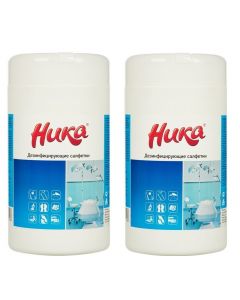 Buy NIKA Set of 2 pcs Wet disinfectant wipes 'NIKA ', fight against viruses, bacteria, fungi, 60 pieces | Online Pharmacy | https://buy-pharm.com