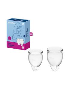 Buy Satisfyer Feel confident menstrual cup set in transparent | Online Pharmacy | https://buy-pharm.com