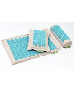 Buy Ecomat massage acupuncture mat and roller with lilies of the new generation, massager-applicator, turquoise | Online Pharmacy | https://buy-pharm.com