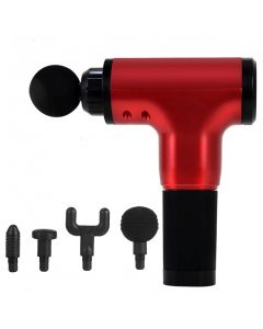 Buy HomeStore Percussion massager (massage gun) for the body, with a set of attachments Fascial Gun LE-280, red | Online Pharmacy | https://buy-pharm.com