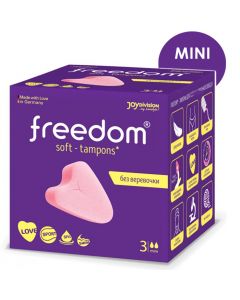 Buy Feminine hygienic tampons FREEDOM 3 pcs mini  | Online Pharmacy | https://buy-pharm.com