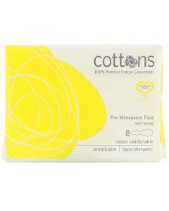 Buy Cottons, Pre-Menopause Panty Liners with 100% Pure Cover cotton, 8 per pack | Online Pharmacy | https://buy-pharm.com