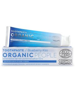 Buy Organic People Blueberry Kiss toothpaste, removal of coffee and tobacco plaque, 85 g | Online Pharmacy | https://buy-pharm.com