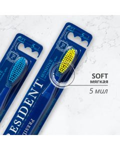 Buy President Sensitive toothbrush, soft, 5 mil | Online Pharmacy | https://buy-pharm.com