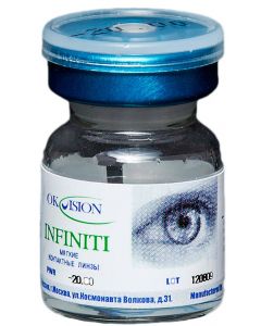 Buy Infiniti contact lenses 1 lens, minus diopters 1 lens, minus Radius of Curvature 8.7 6 months, -17.50 / 14 / 8.7, 1 pc. | Online Pharmacy | https://buy-pharm.com