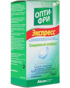 Buy Opti-Free Solution for contact lenses 'Express', with container, 120 ml | Online Pharmacy | https://buy-pharm.com