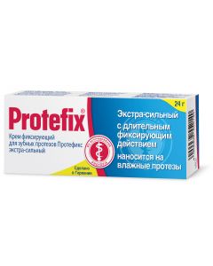 Buy Fixing cream for dentures Protefix, extra strong, 24 g | Online Pharmacy | https://buy-pharm.com