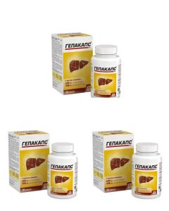 Buy Liver health and cholesterol reduction Gepacaps BAA 1580 mg, 30 capsules, 3 packs | Online Pharmacy | https://buy-pharm.com