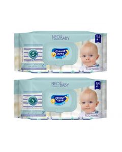 Buy Wet wipes for children Sun and Moon 'NEO BABY' 54 pcs. (2 pack) | Online Pharmacy | https://buy-pharm.com
