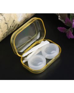 Buy Set for contact lenses, in a case, 3-piece, yellow | Online Pharmacy | https://buy-pharm.com