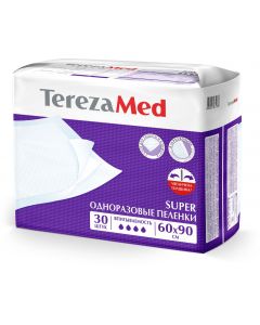 Buy TerezaMed medical diaper disposable absorbent Super 60 x 90 cm 30 pcs, 60 x 90 cm, 30 pcs | Online Pharmacy | https://buy-pharm.com