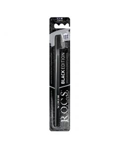 Buy Toothbrush ROCS Black Edition Classic, medium | Online Pharmacy | https://buy-pharm.com
