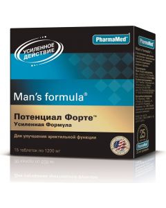 Buy Vitamin complex Men-S Formula 'Potential Forte. Enhanced formula', tablets 1200 mg, # 15  | Online Pharmacy | https://buy-pharm.com