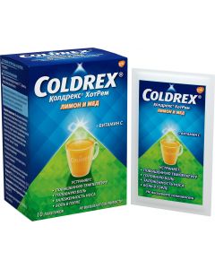 Buy Coldrex HotRem powder, for colds and flu, with lemon and honey flavor, 10 sachets | Online Pharmacy | https://buy-pharm.com