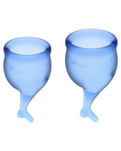 Buy Satisfyer Feel Secure menstrual cups , 2 pieces, blue, storage bag included | Online Pharmacy | https://buy-pharm.com