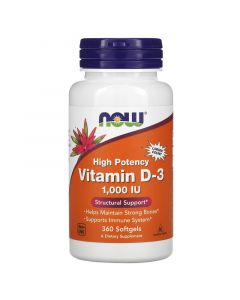 Buy Now Foods, Vitamin D-3 1000 IU, 360 soft tablets | Online Pharmacy | https://buy-pharm.com