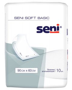 Buy Medical diaper Seni Soft Basic 90 x 60 cm, 60 x 90 cm, 10 pcs | Online Pharmacy | https://buy-pharm.com