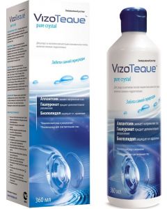 Buy Vizoteque pure crystal solution for lenses 360 ml with a container | Online Pharmacy | https://buy-pharm.com