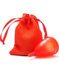 Buy OnlyCup / Red menstrual cup Linen (with a bag of flax), size L | Online Pharmacy | https://buy-pharm.com