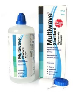 Buy Multiwave Standart solution for contact lens care with container, 250 ml | Online Pharmacy | https://buy-pharm.com
