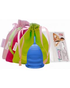 Buy Menstrual cup LilaCup Practitioner in a satin bag blue L | Online Pharmacy | https://buy-pharm.com