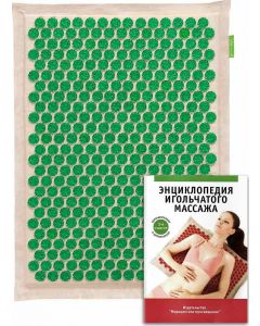 Buy Tibetan applicator Kuznetsov's laboratory on a soft pad, less sharp needles, 41x60 cm, green | Online Pharmacy | https://buy-pharm.com
