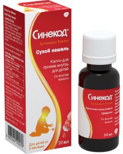 Buy Sinekod drops for oral administration for children 5mg / ml 20ml dropper bottle | Online Pharmacy | https://buy-pharm.com