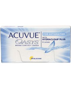 Buy Astigmatic lenses ACUVUE® Acuvue Oasys for Astigmatism with Hydraclear Plus 6 lenses 6 lenses 180 axis Optical power of the cylinder, -1.75 Dual -2.25 / 14.5 / 8.6, 6 pcs. | Online Pharmacy | https://buy-pharm.com