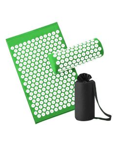 Buy Acupuncture applicator set: massage mat + roller, green. Promotes relaxation and relief from back pain and headaches / Applicator | Online Pharmacy | https://buy-pharm.com
