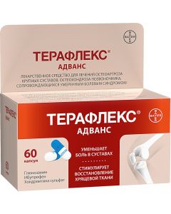 Buy Teraflex Advance, capsules for acute pain in joints, 60 pcs., Bayer | Online Pharmacy | https://buy-pharm.com