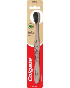 Buy Colgate Toothbrush Bamboo, with charcoal, soft, CN08010A, black | Online Pharmacy | https://buy-pharm.com