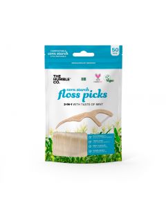 Buy Natural toothpicks with dental floss Humble Brush - mint, 50 pieces | Online Pharmacy | https://buy-pharm.com