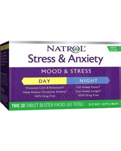 Buy Natrol Vitamins 'Stress & Anxiety Day + Night' 60 tab | Online Pharmacy | https://buy-pharm.com