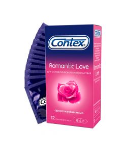 Buy Contex Romantic Love Flavored condoms for romantic pleasure, 12 pcs | Online Pharmacy | https://buy-pharm.com