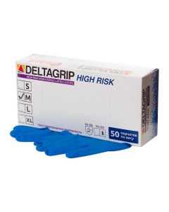 Buy High Risk latex gloves blue, 25 pairs, size M | Online Pharmacy | https://buy-pharm.com