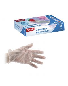 Buy Vinyl gloves, set of 50 pairs (100pcs), powder-free, size M (medium), white, Paclan, w / k0141 | Online Pharmacy | https://buy-pharm.com