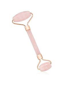 Buy Lavender Nature Roller-massager for the face, double-sided in rose quartz | Online Pharmacy | https://buy-pharm.com