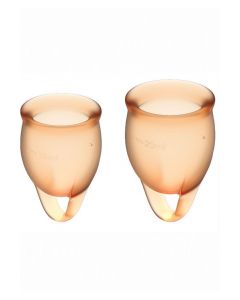 Buy Satisfyer Feel confident orange menstrual cup set Colors | Online Pharmacy | https://buy-pharm.com