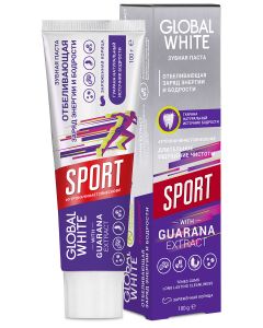 Buy Toothpaste / GLOBAL WHITE / Sport 100 g with guarana and pepper | Online Pharmacy | https://buy-pharm.com